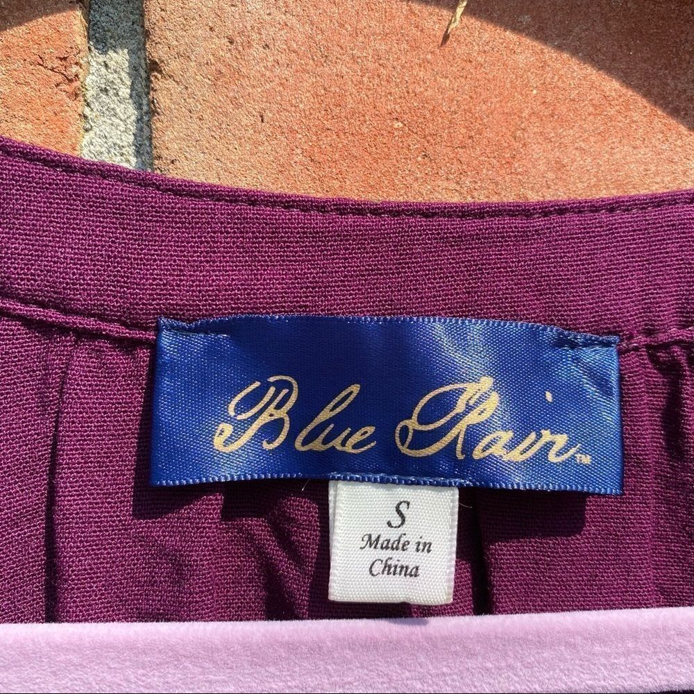Blue Rain Burgundy Split-Neck Embroidered Tank - Picture 3 of 7